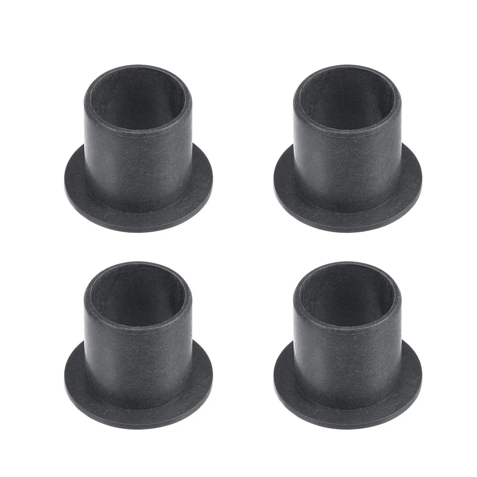 Uxcell Flanged Sleeve Bearings 25mmx28mmx30mm Pom Wrapped Oilless Bushings Black ...