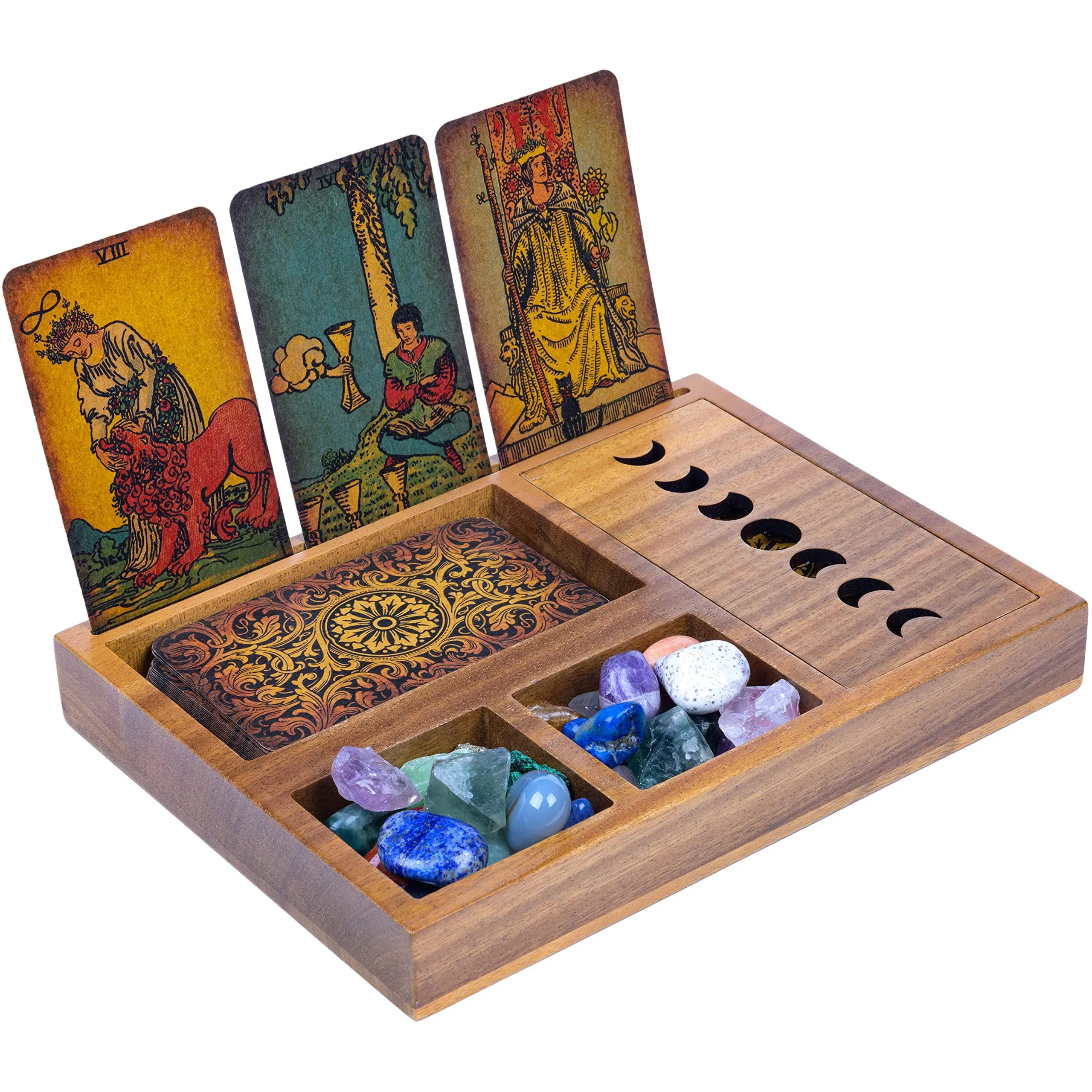 curawood Tarot Card Holder Box