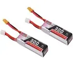 2PCS 300mAh HV LiPo Battery 3S 80C 160C 11.4V XT30 Connector for Beta75x HD