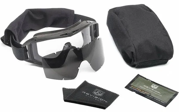 Revision Military 4-0309-9504 Military Safety Goggles Kit, Clear, Smoke Gray