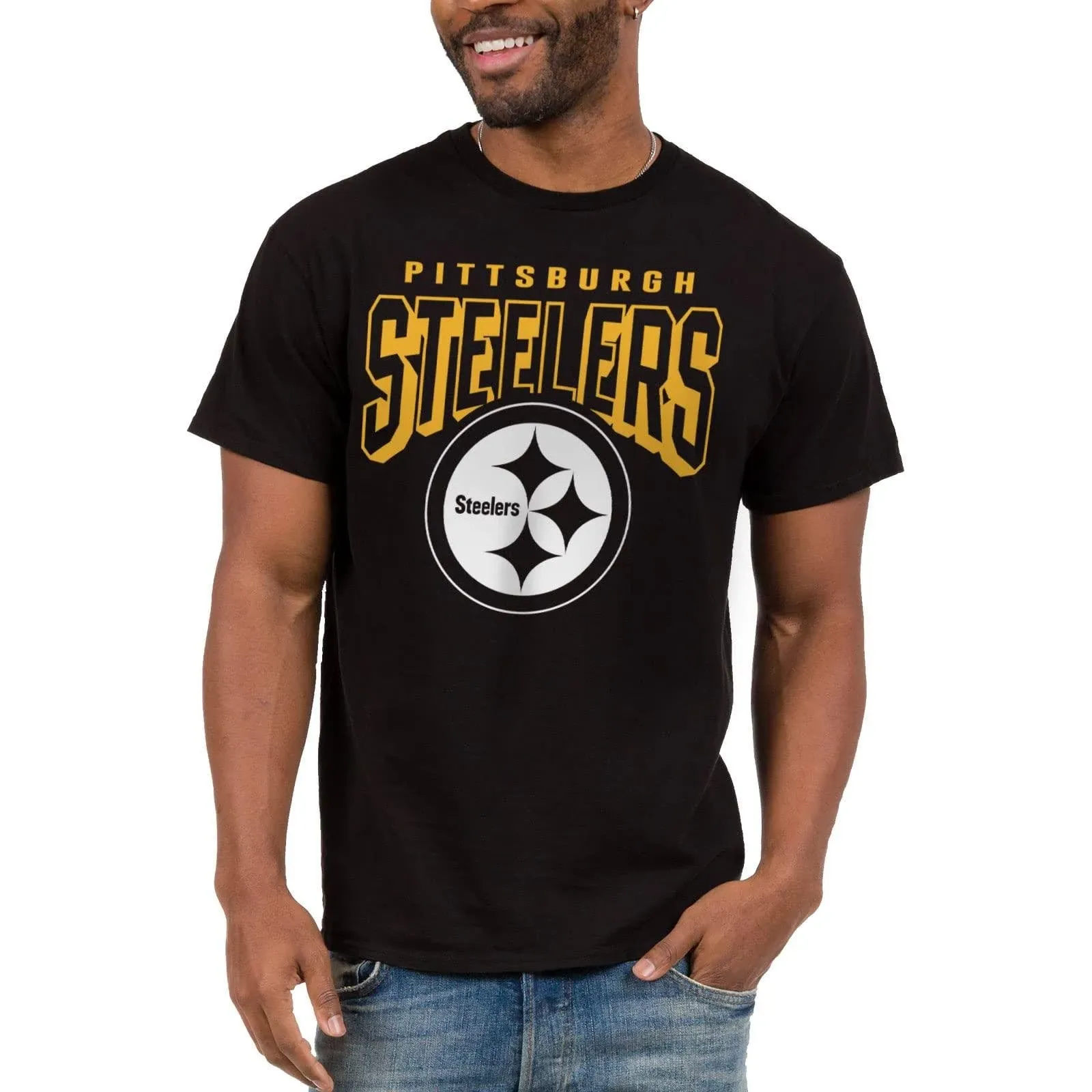 Junk Food Clothing x NFL - Pittsburgh Steelers - Bold Logo - Mens and Womens ...