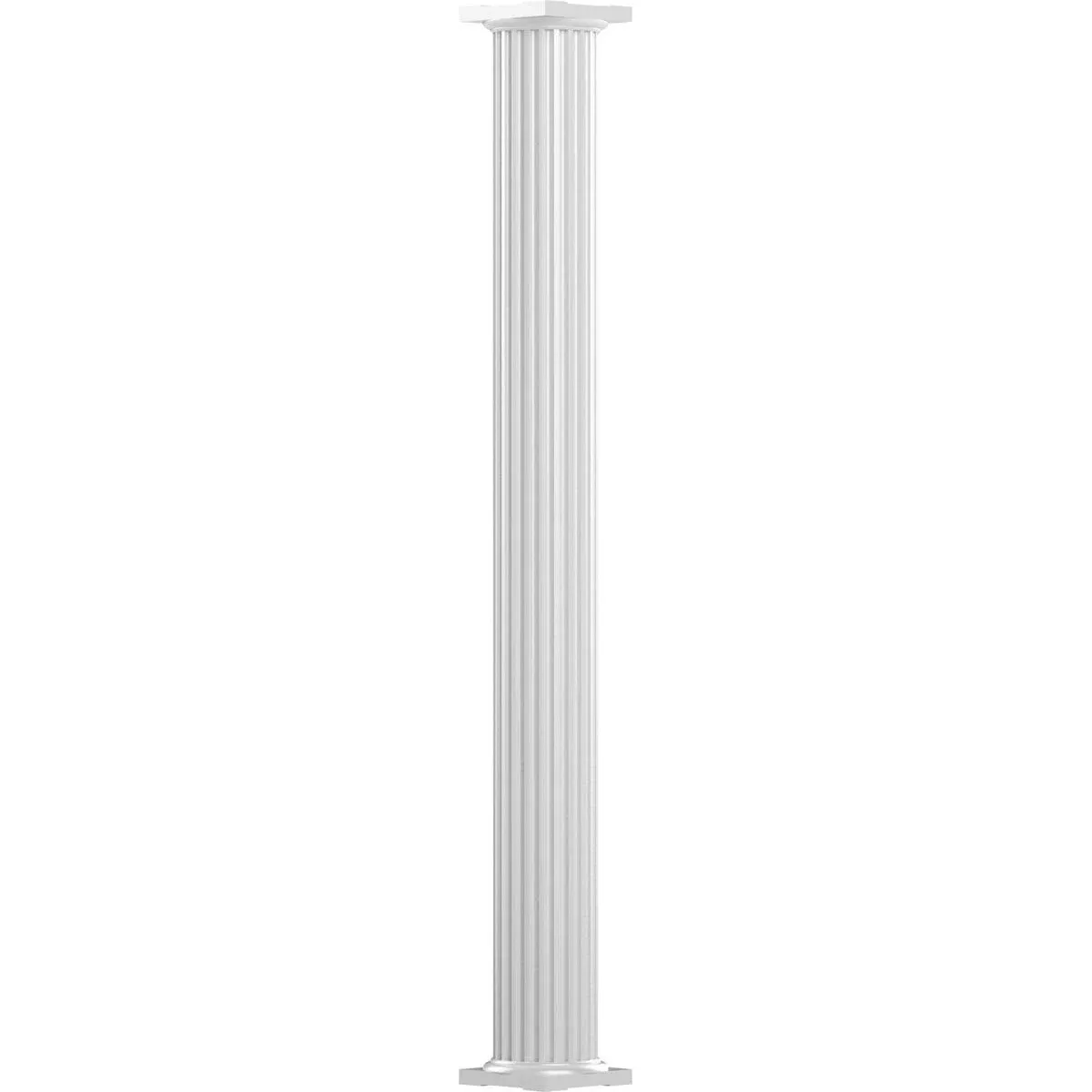 8" x 8' Endura-Aluminum Column, Round Shaft (FOR Post Wrap Installation), Non ...