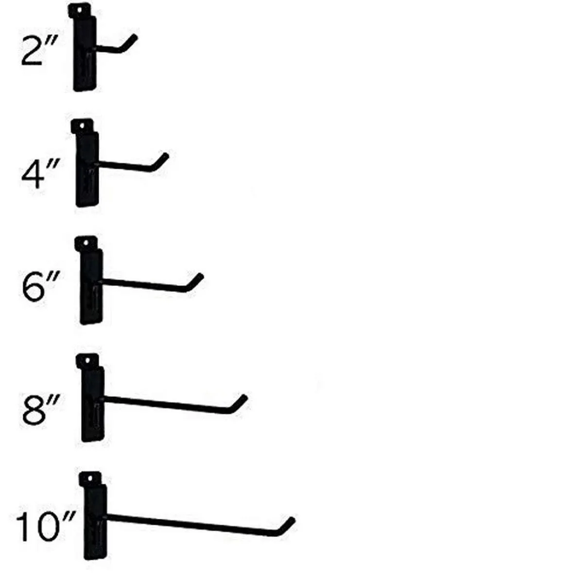 Commercial Grade Slatwall Hooks Combo Pack Of 25 Assorted Size Peg Hooks 