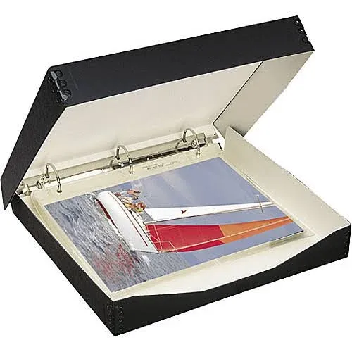 Lineco Archival Oversized 3-Ring Album Box with Clamshell Style Lid, 13" x 11-7 ...