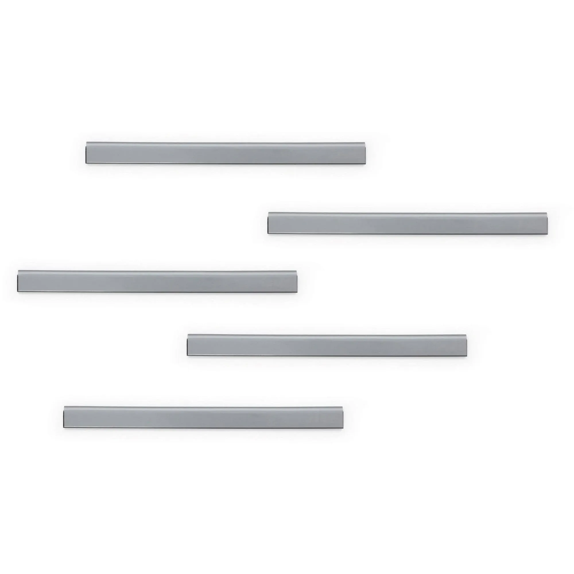 Durable Durafix Self Adhesive Magnetic Strip Rail 210 mm, Silver - 5 Pack