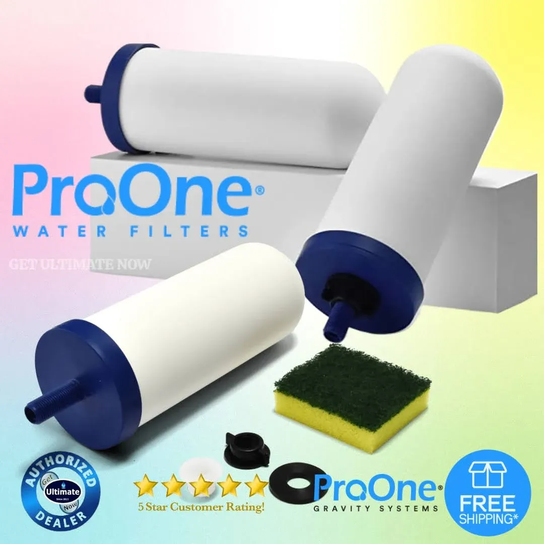 ProOne 3 Filters G2.0 9-Inch Gravity Water Replacement Filter Big