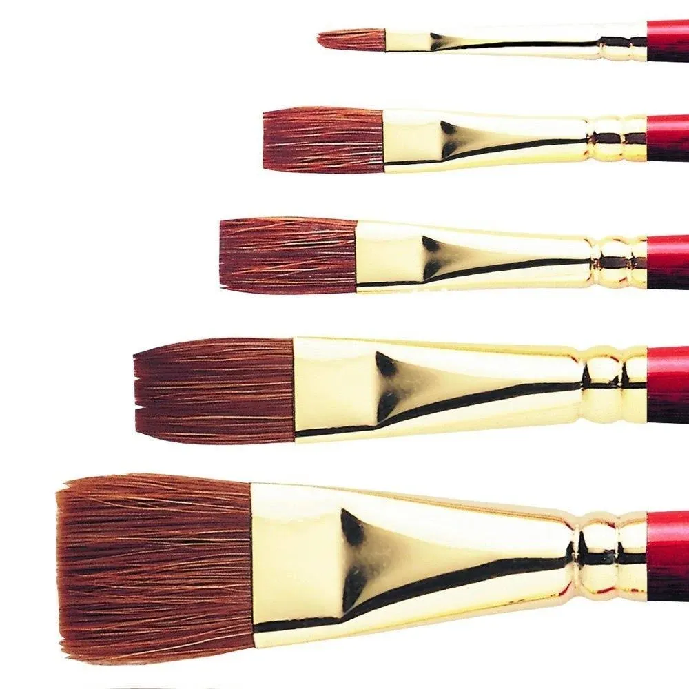 Winsor & Newton Sceptre Gold II Series 606 Short Handle Brush-Flat Wash ⅛, ⅛