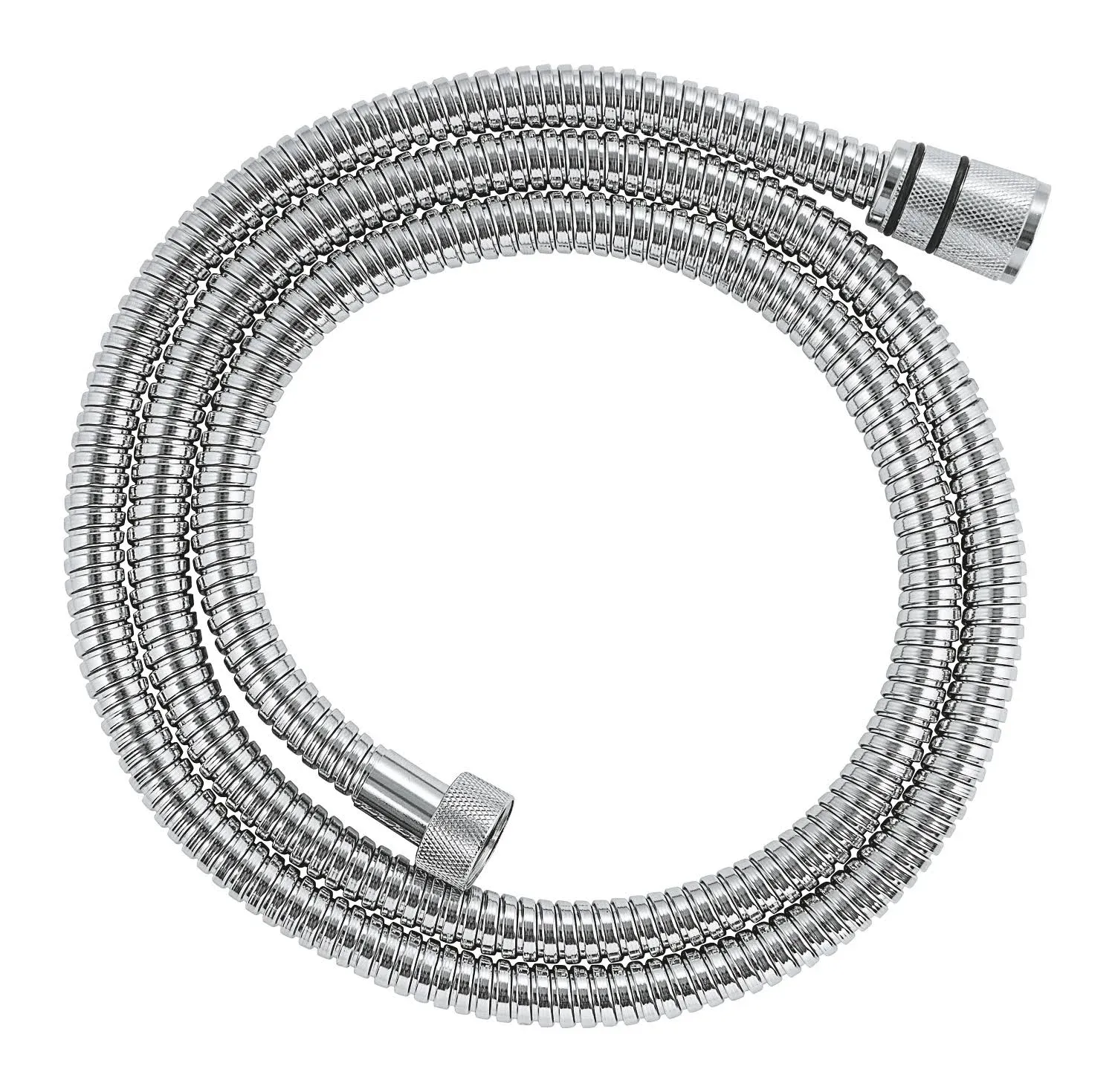 GROHE VitalioFlex Metal Long-Life TwistStop - Shower Hose 1.5 m (Tensile Strength 50 kg, Pressure Resistance Up to 16 Bar, Heat Resistance 75°C, Universal Connection G 1/2'' x 1/2''), Chrome, 22101000