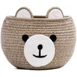 CherryNow Cotton Rope Basket Baby Basket for Nursery Bear Gift Basket for Kid...