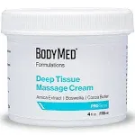 BodyMed Formulations Deep Tissue Massage Cream, 4 oz. – Fragrance-Free, All-Natural Lotion for Massage Therapy – Leaping Bunny Certified – with Arnica Extract & Jojoba – Non-Staining, & Paraben Free