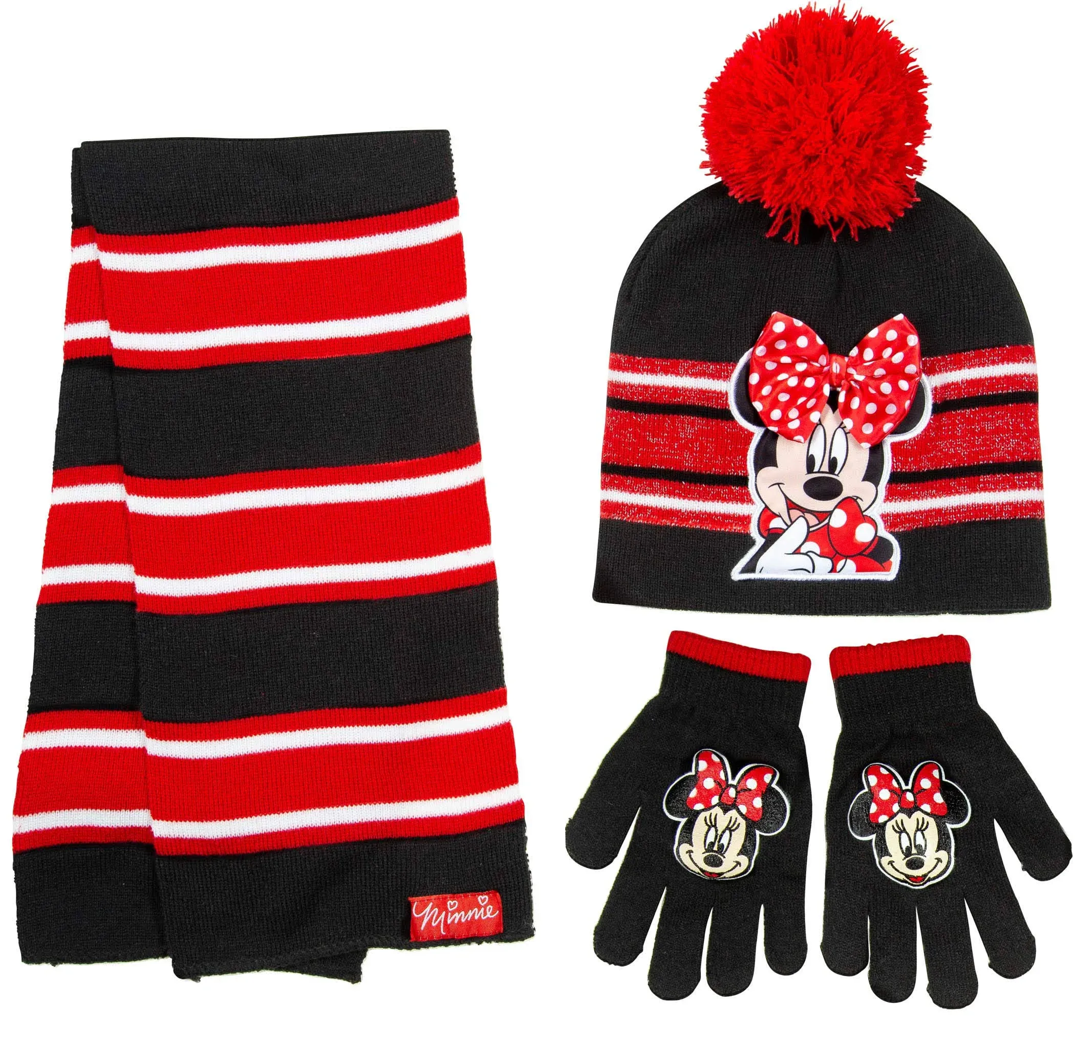 Beanie Cap - Disney - Minnie Mouse Kids & Scarf & Glove Set 365230