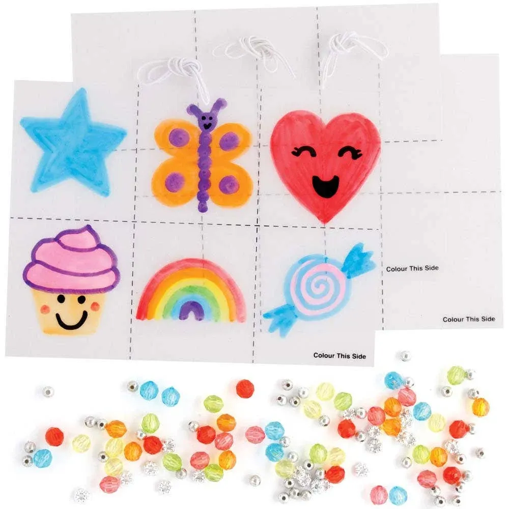 Baker Ross FE531 Design Your Own Shrink Charm Bracelet Kits - Pack of 3, Perf...