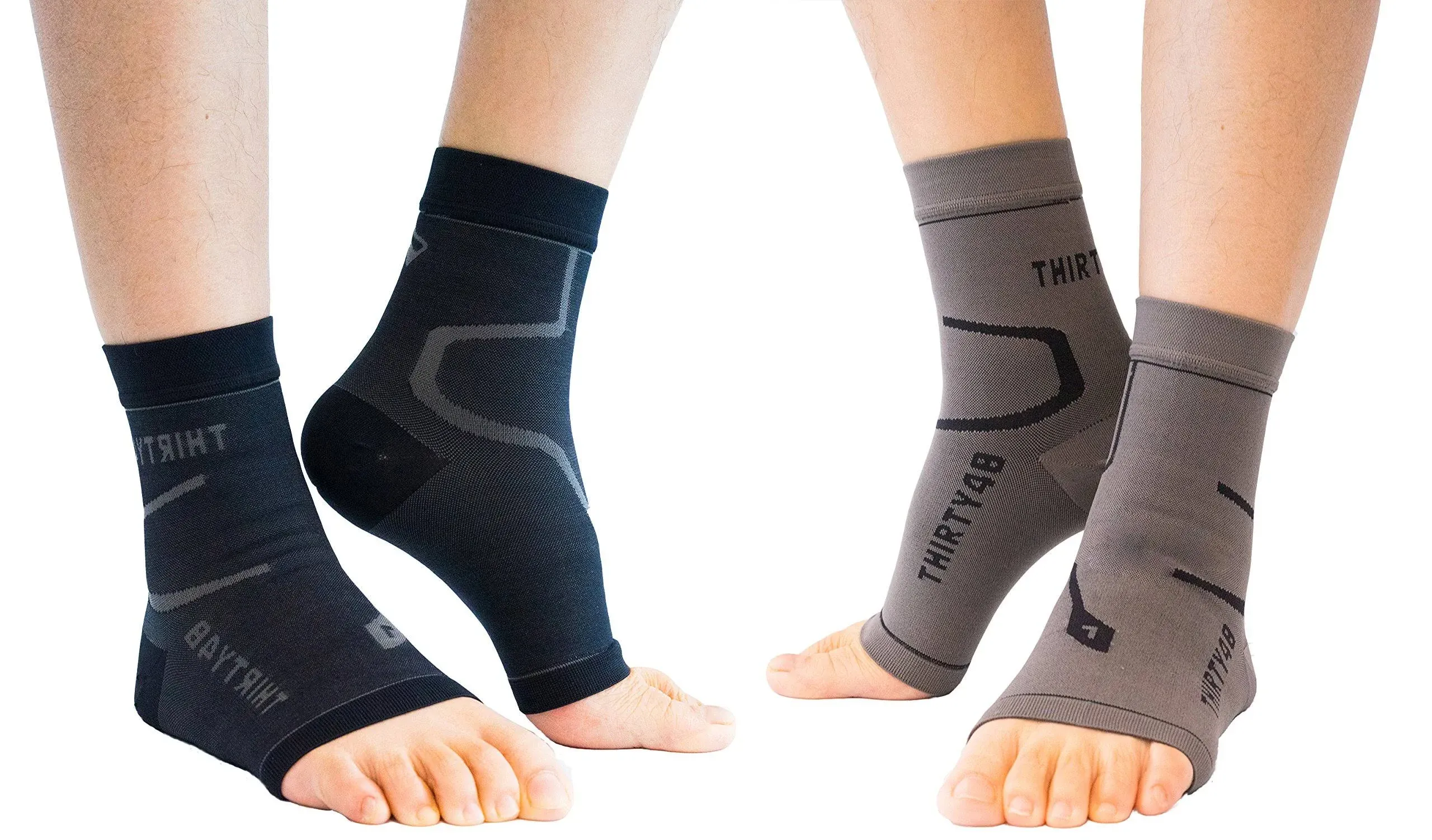 Thirty48 Plantar Fasciitis Socks, 20-30 mmHg Foot Compression Sleeves for Ankle ...