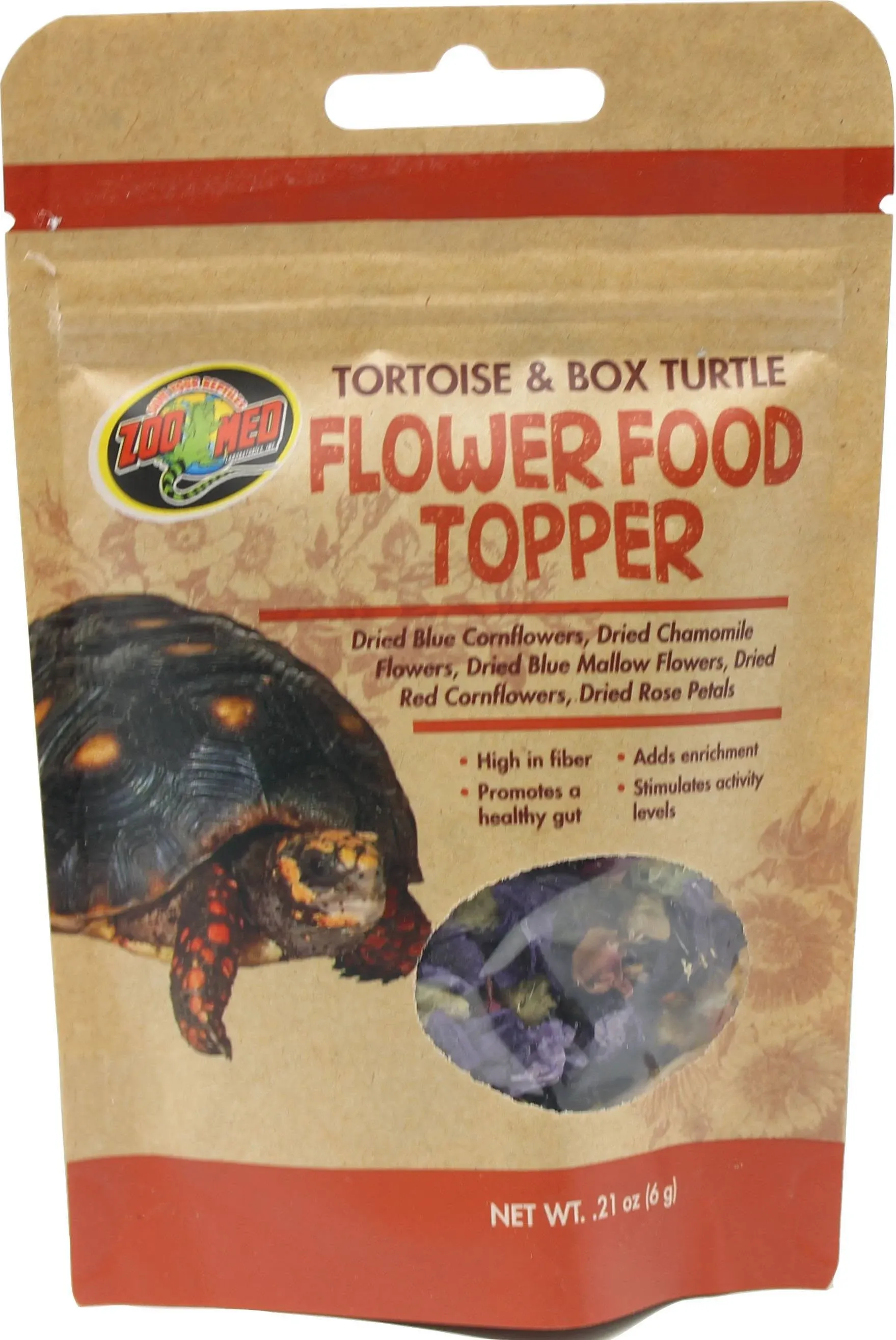 DBDPet Tortoise & Box Turtle Flower Food Topper (1.4oz) - Includes Attached Pro-Tip Guide - Smells Amazing! Bearded Dragon Salad Topper