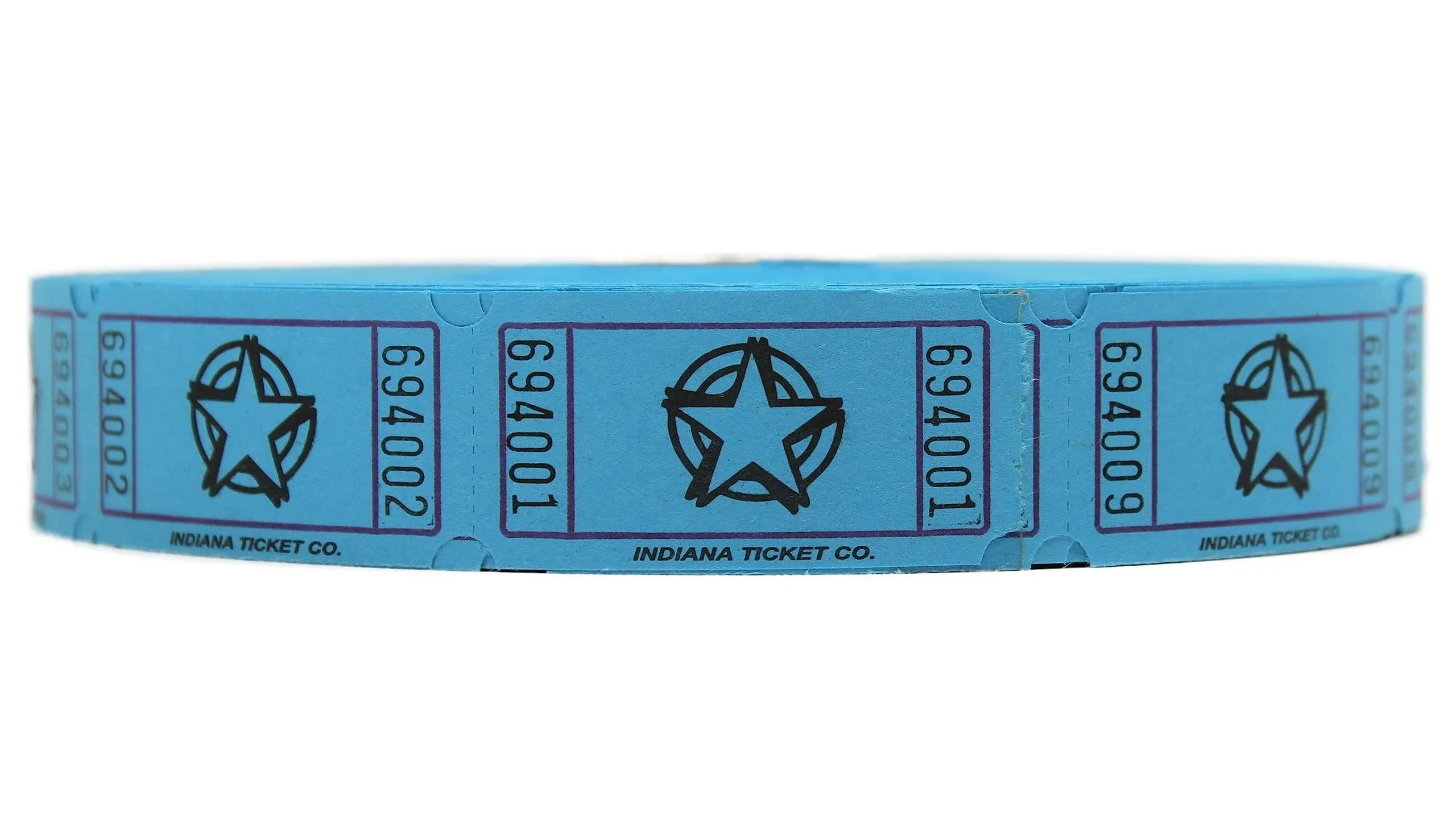 Indiana Ticket Co. Blue Star Roll Tickets, 2000 per Roll, Single Roll, 1x2 ...