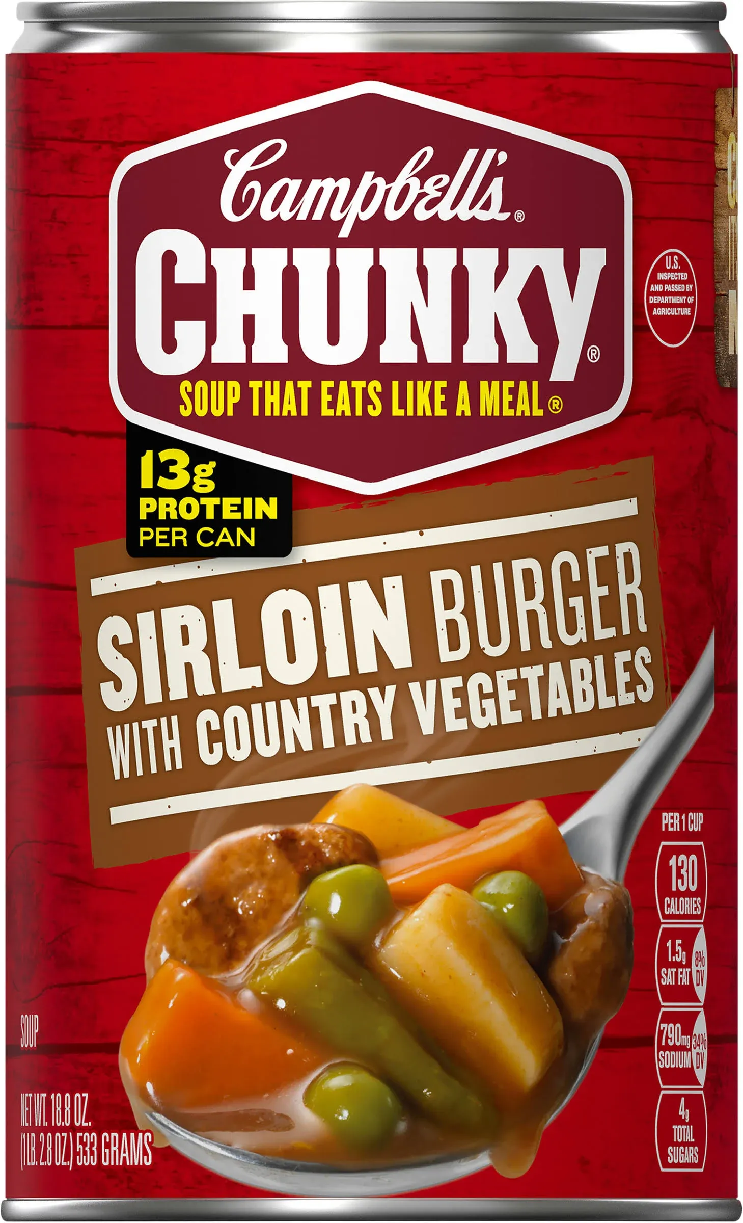 Campbell's Chunky Sirloin Burger with Country Vegetables Soup, 18.8 oz.