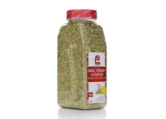 Lawry's Garlic, Rosemary & Lemon Rub, 22 oz - One 22 Ounce Container of Garlic, Lemon and Rosemary Seasoning, Made for Chefs to Use on Chicken, Fish, Vegetables and More