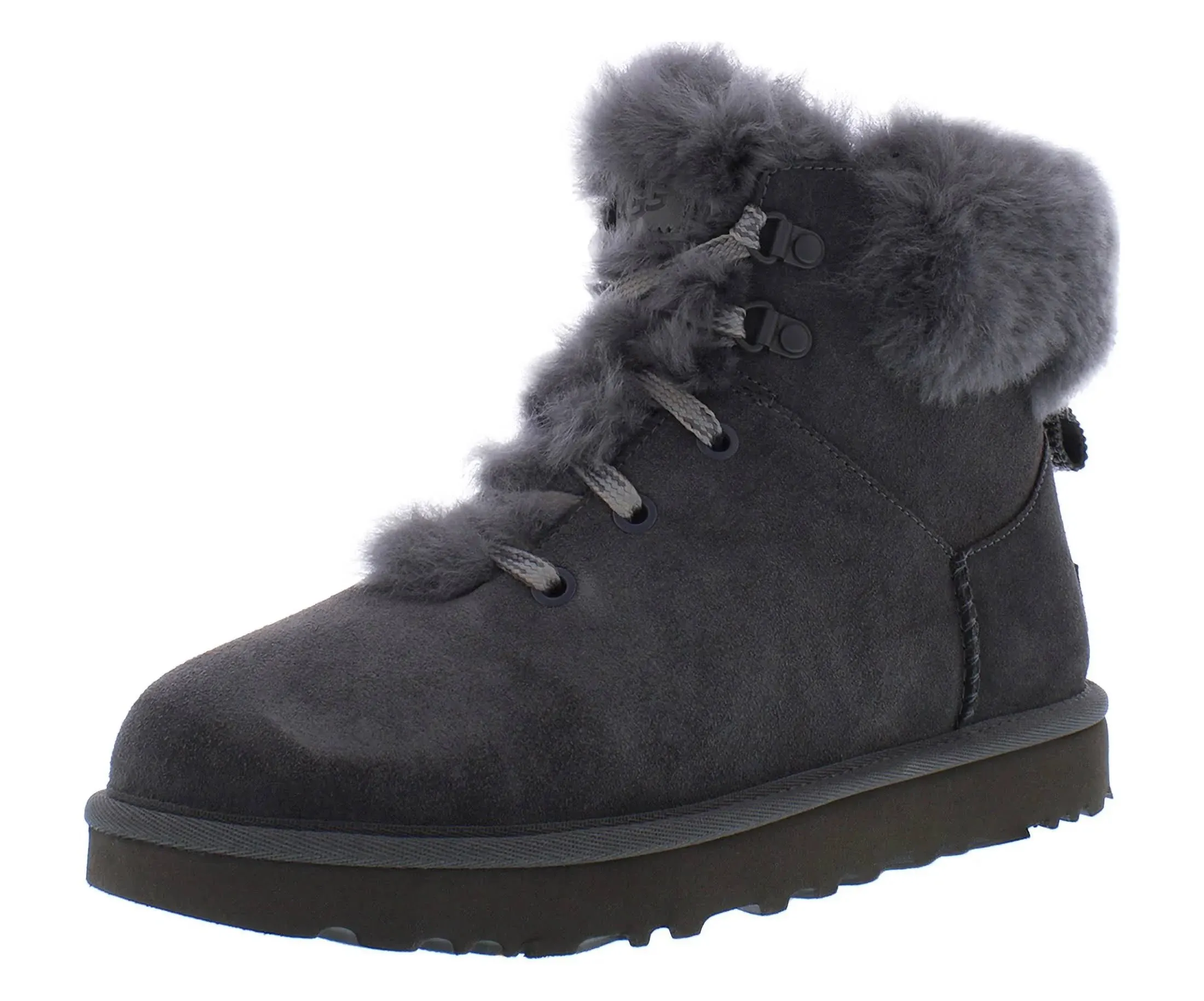 Women&#039;s Shoes UGG CLASSIC MINI ALPINE LACE Ankle Boot 1130558 CHARCOAL