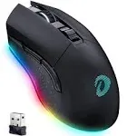 Wireless Wired Gaming Mouse Dual-Mode Rechargeable 7 Programmable Buttons10K ...