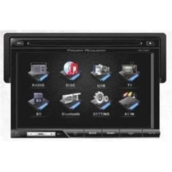 Power Acoustik PD710B 1Din Touchscreen Dvd-mp3 Receiver with Detachable Face USB ...