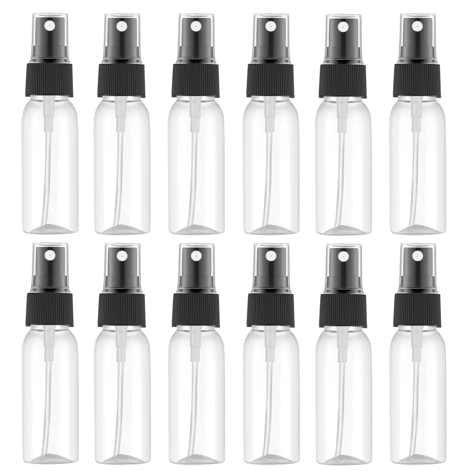 1 Oz/30ML Small Plastic Spray Bottle(12 PCS), Empty Fine Mist Mini Clear 