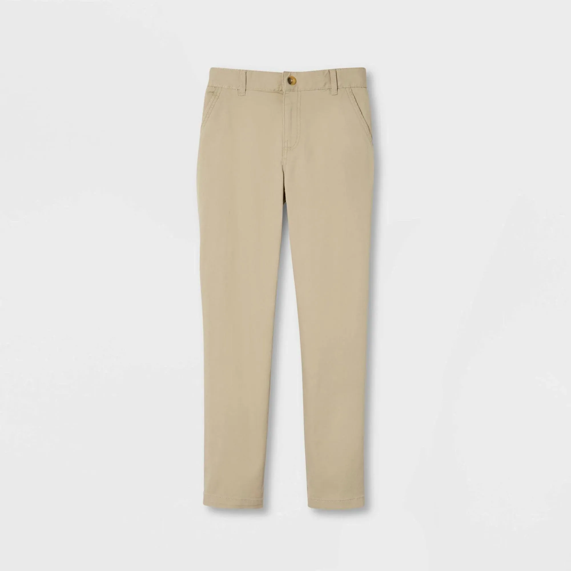 French Toast Boys' Adjustable Waist Straight Fit Stretch Twill Chino Pant