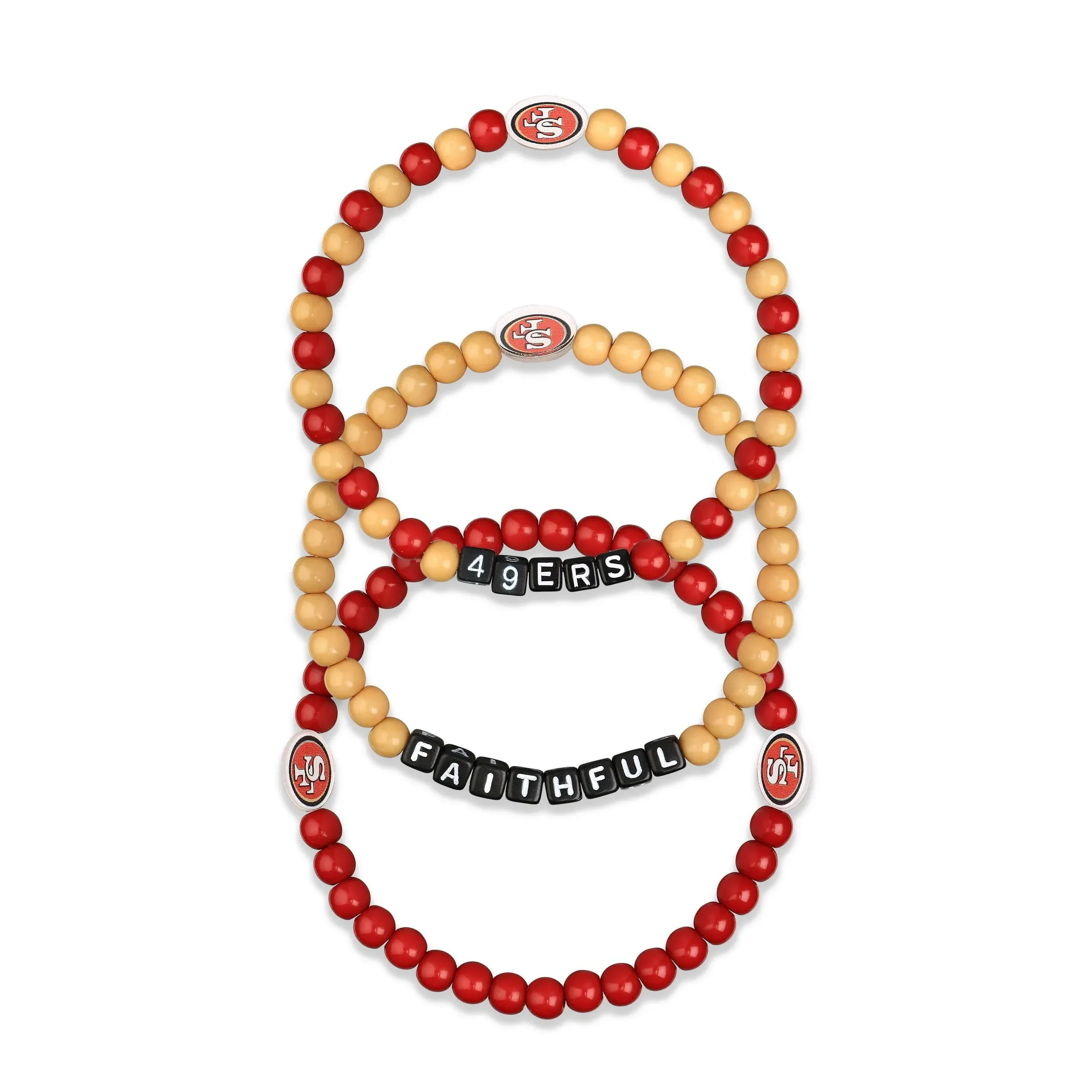 San Francisco 49ers NFL 3 Pack Beaded Friendship Bracelet