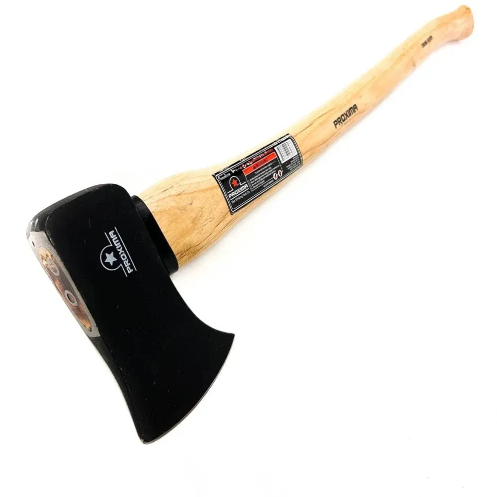 Proxima 3.5 lbs Single Bit Axe with 33 inches Hickory Wood Handle, Heavy Duty 5 inches High Carbon Steel Curved Blade 1005982294