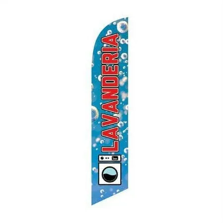 Lavanderia Advertising Feather Flag Banner Swooper Sign, Replacement Flag Only