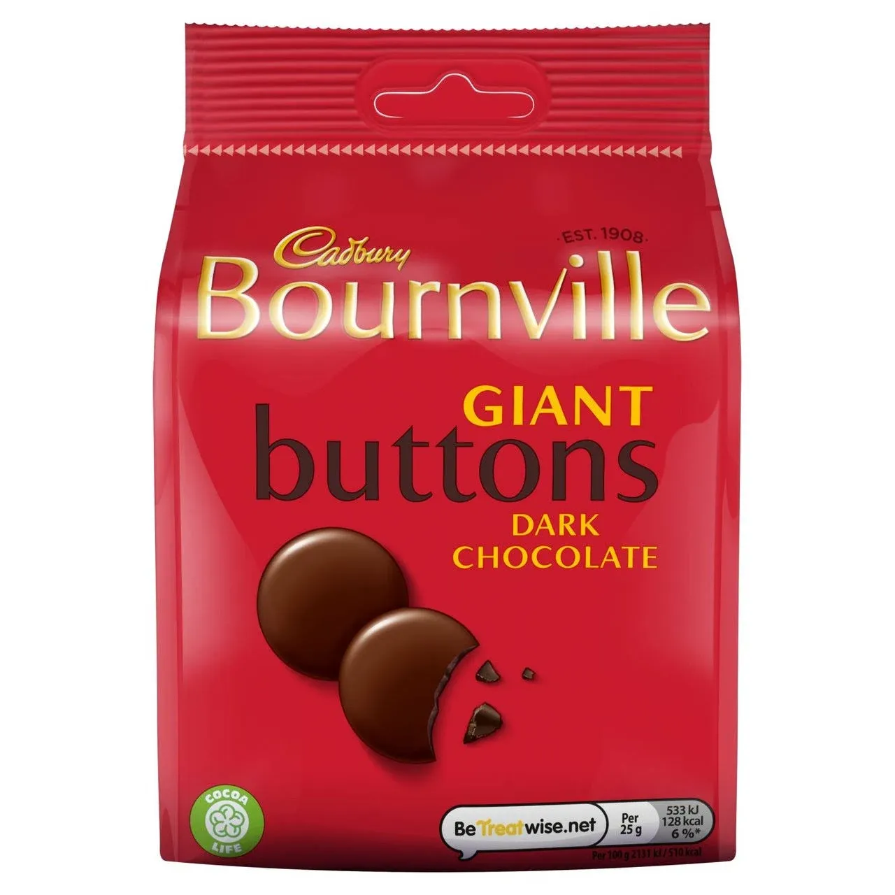 Cadbury Bournville Giant Buttons Bag 110g