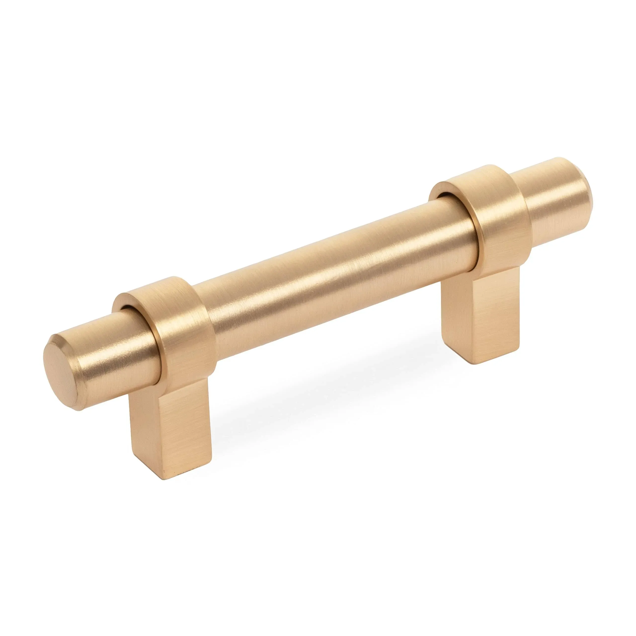 Cosmas 10 Pack 161-3BG Brushed Gold Euro Style Cabinet Bar Handle Pull - 3" inch ...