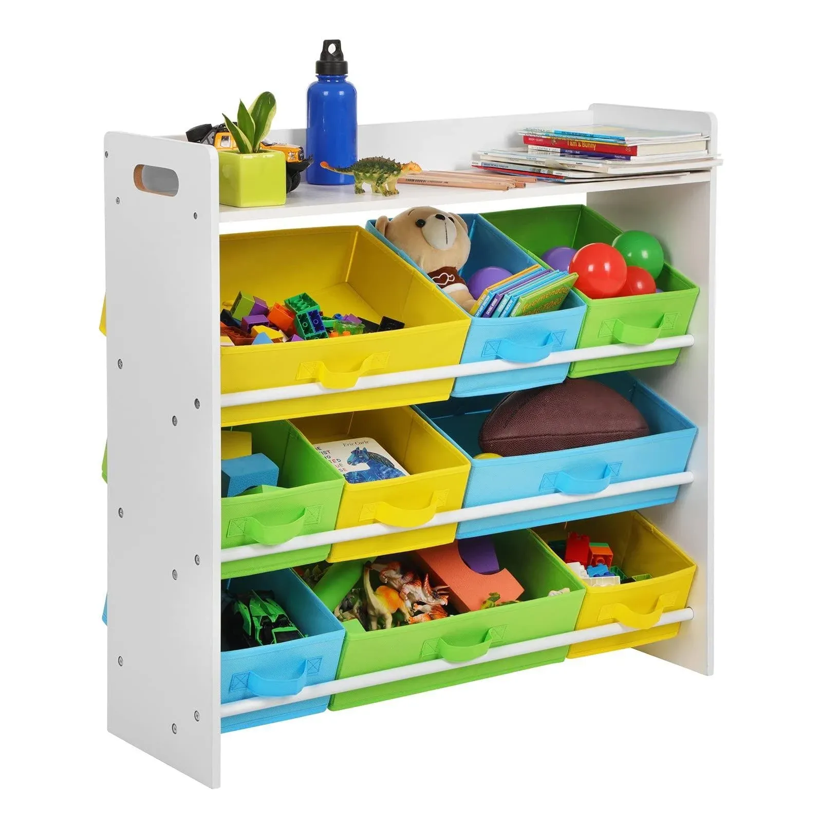 SONGMICS Toy Organizer and Storage Bins, KidAs Toy Storage Unit with 9 Removable ...