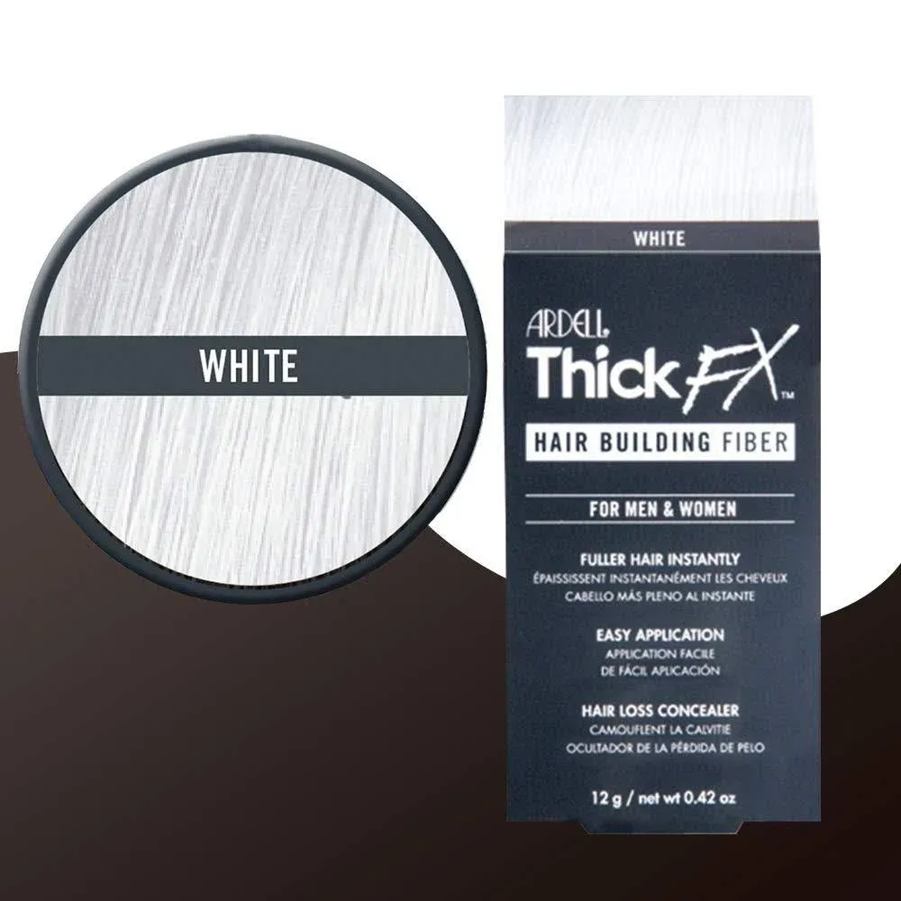 ARDELL - Thick FX White Hair Building Fiber for Fuller Hair Instantly, 0.42 oz