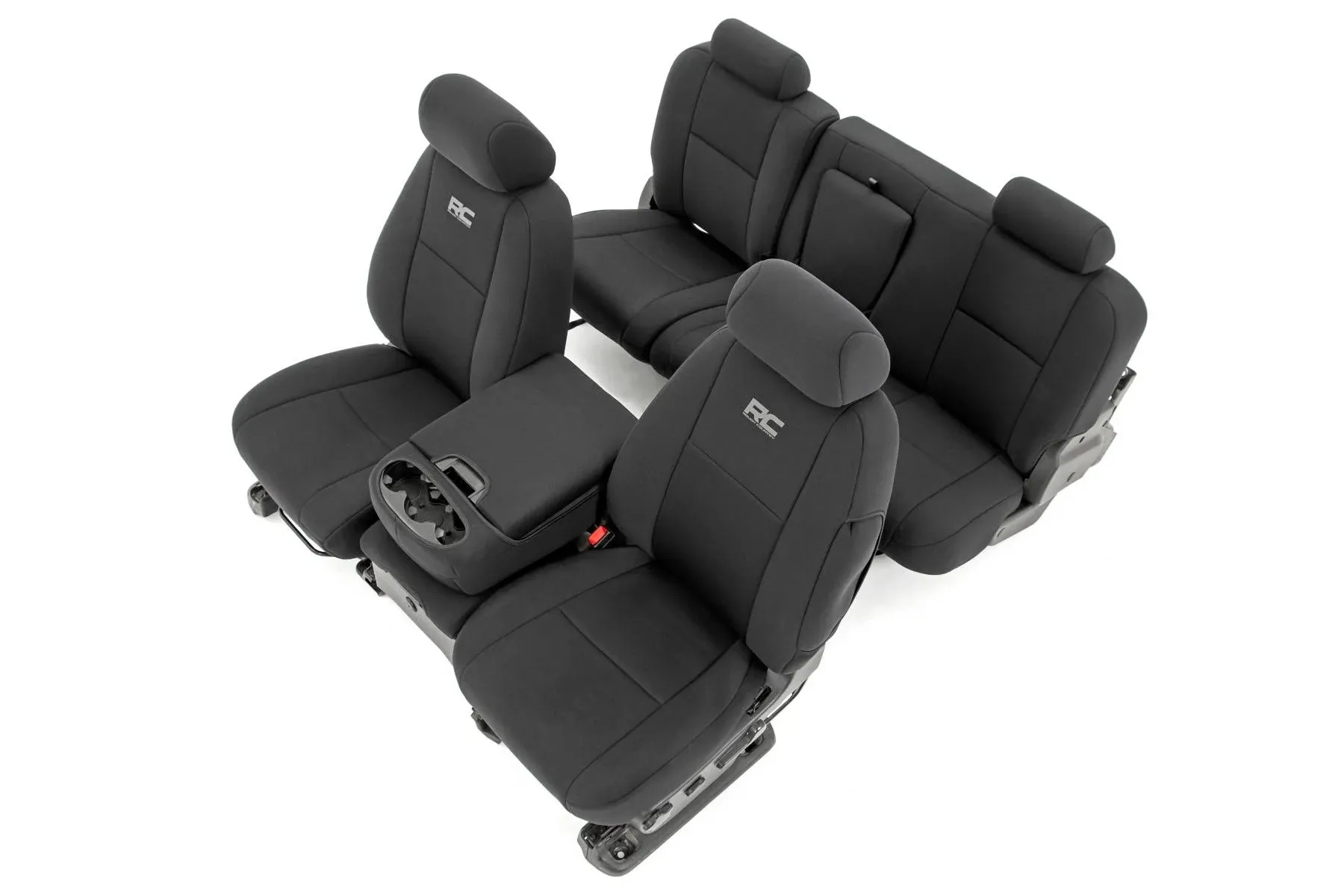 Rough Country GM Neoprene Front and Rear Seat Covers; Black (07-13 1500; 11-13 2500)