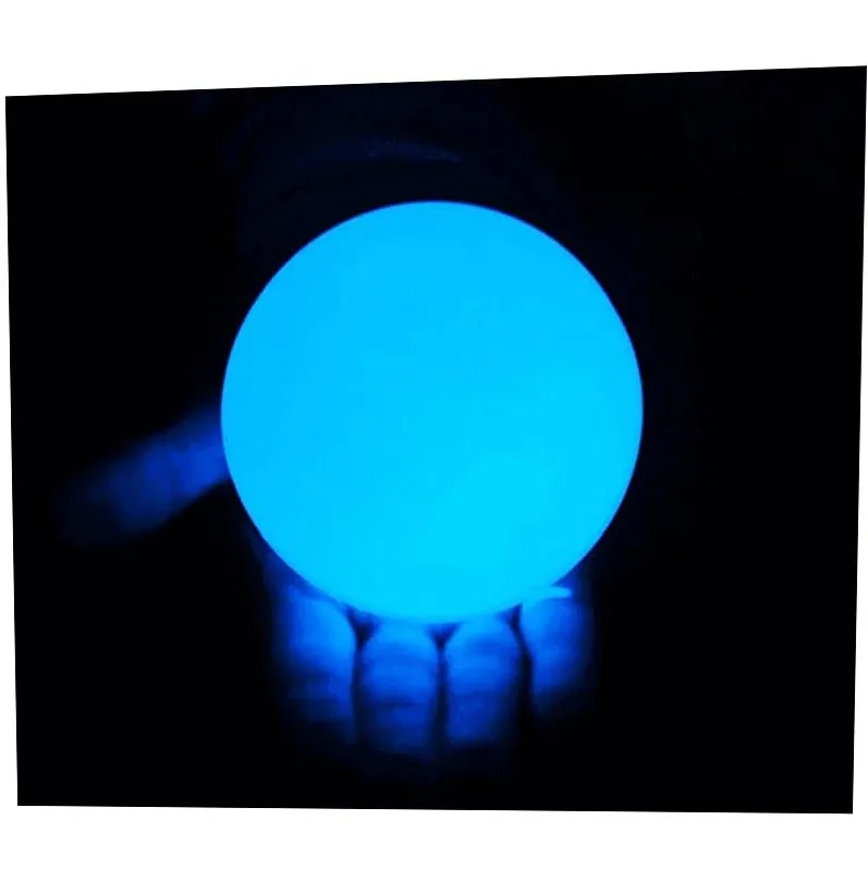 DSJUGGLING Clear UV Acrylic Contact Juggling Ball - 76mm (Appx. 3 inch) Glowing Blue Color Under UV Space