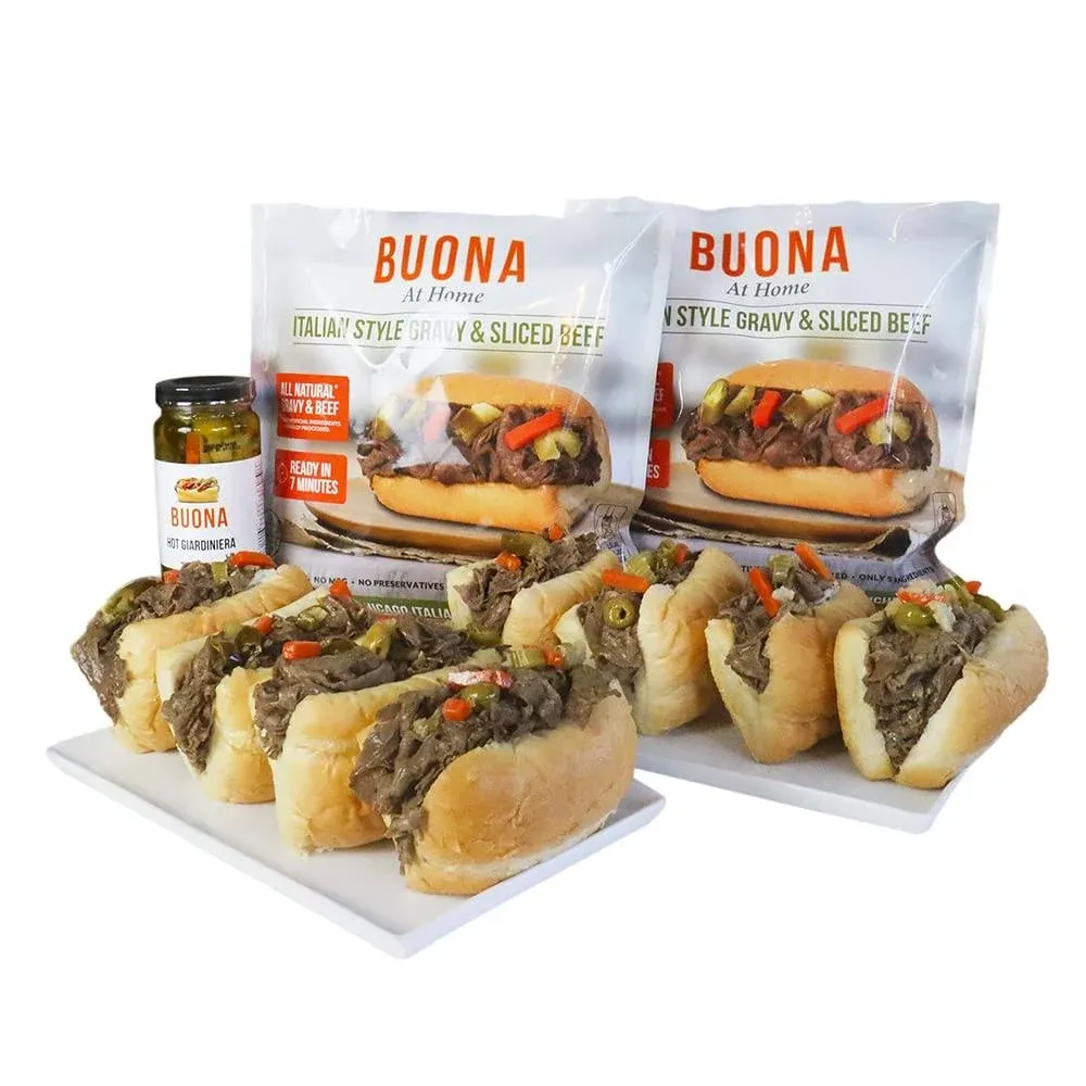 Buona Chicago Italian Beef Sandwich Kit (16 Pack)