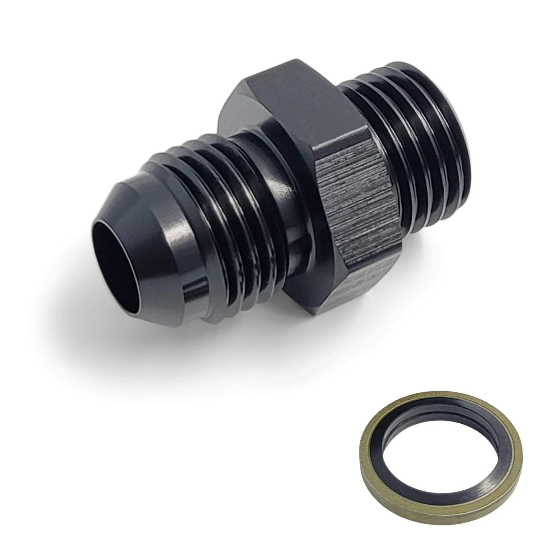 M14x1.5 to 6AN Fitting - Straight Metric to Flare male Adapter