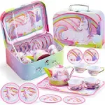 Unicorn Juguetes para niñas juego de tazas de te regalo 3-8 años 15 pcs