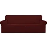 Easy-Going Stretch Sofa Slipcover 1-Piece Sofa Cover Furniture Protector Couch Soft with Elastic Bottom for Kids, Polyester Spandex Jacquard Fabric Small Checks (Sofa, Dark Gray)