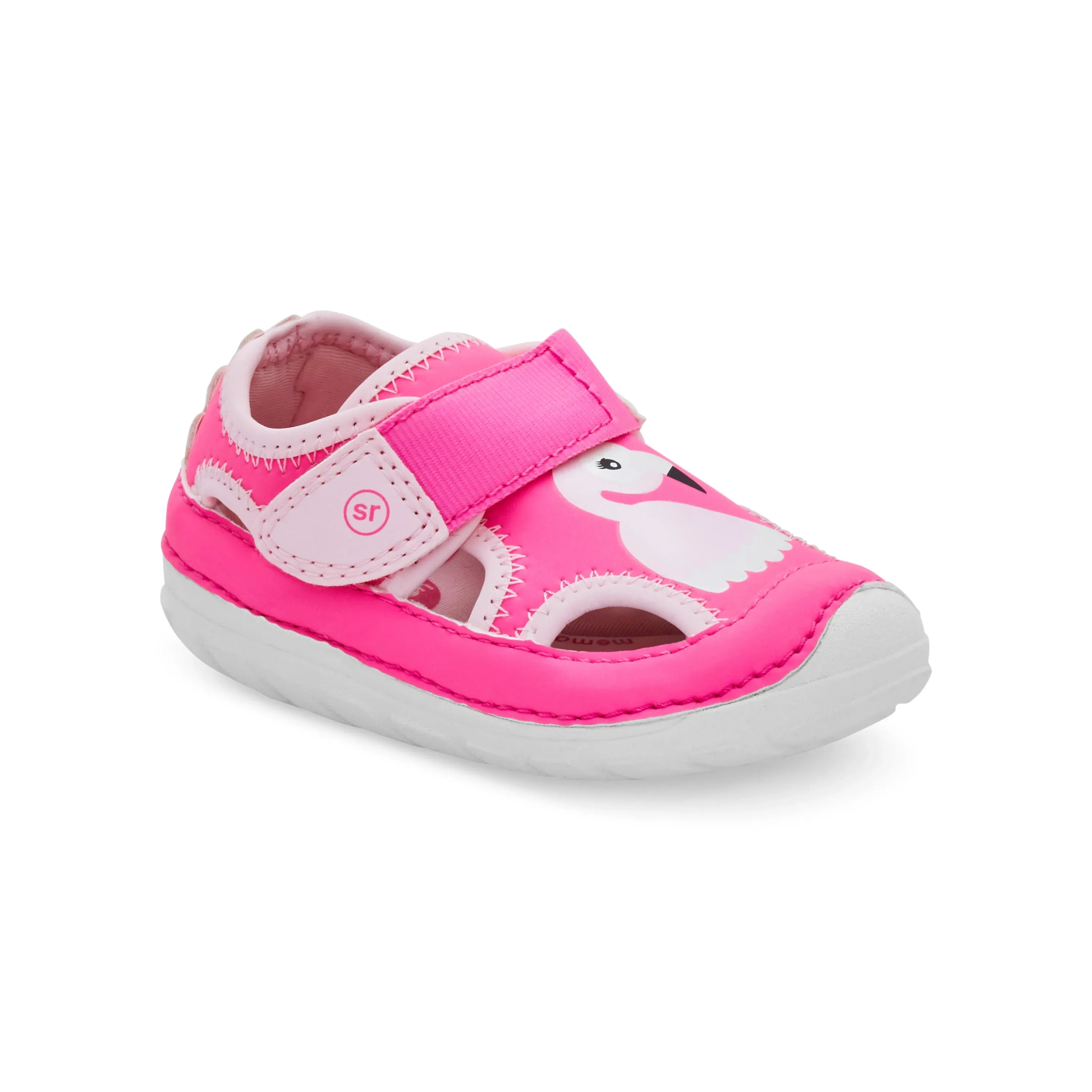 Stride Rite Baby SM Splash Water Shoe, Pink Flamingo, 3 Wide US Unisex Infant