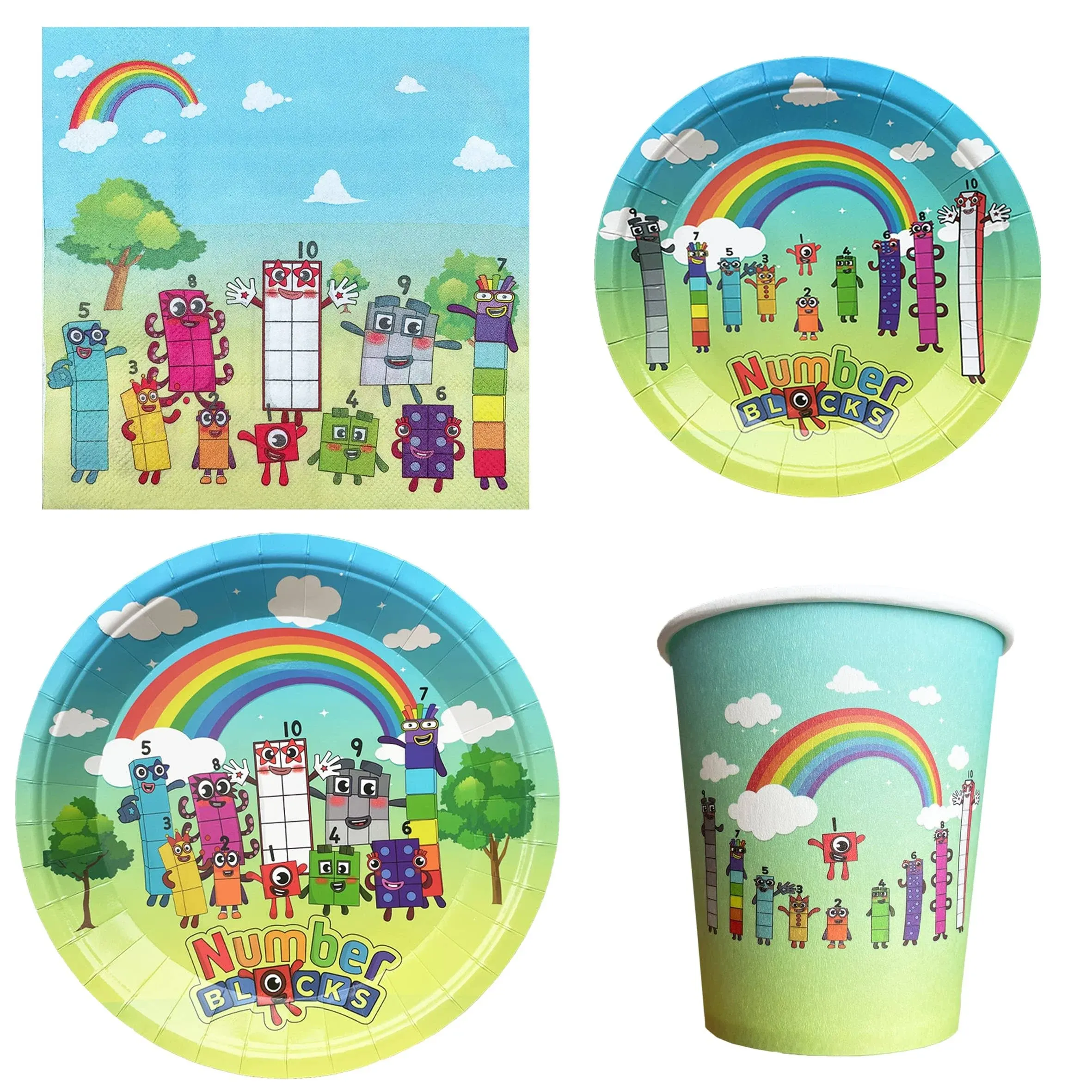 Fulai Win3terz Birthday Party Supplies,Including Number Theme Plates 40pcs, Cups ...