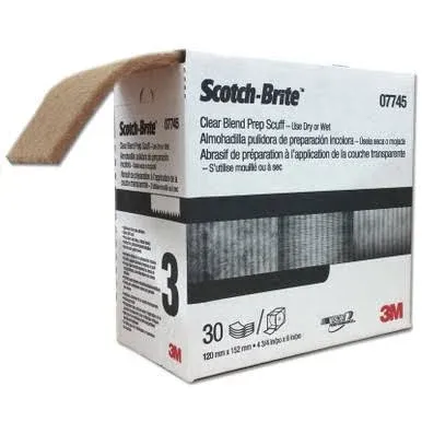 3M 07745 Scotch-Brite Clear Blend Prep Scuff Roll, 4 3/4 in x 15 ft