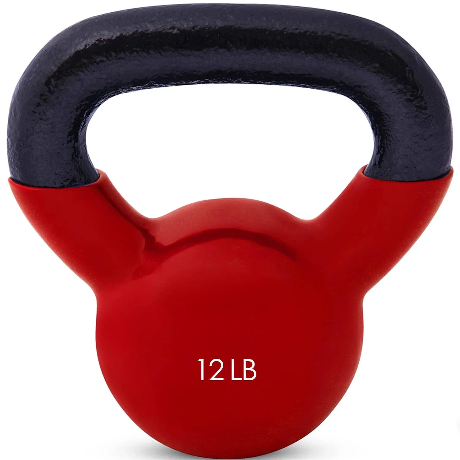 JFIT Kettlebell Weights Vinyl Coated Iron - 12 Size Options, 5lbs-50lbs - Coated for Floor and Equipment Protection, Noise Reduction, Ballistic, Core, Weight Training