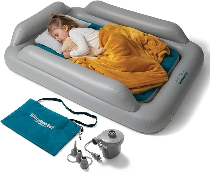 SlumberPod SlumberTot Inflatable Toddler Travel Bed - Portable Kids Air Mattress