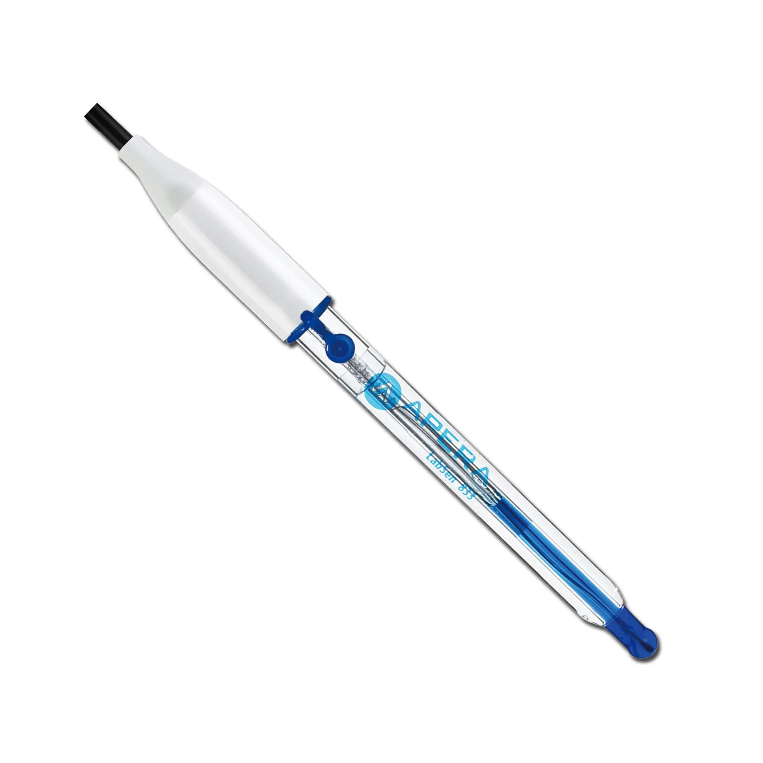 Apera Instruments, LLC-AI3145 LabSen 841 Glass-Body pH Electrode for Strong Base Solutions, Impact-Resistant Sensor, BNC Connector