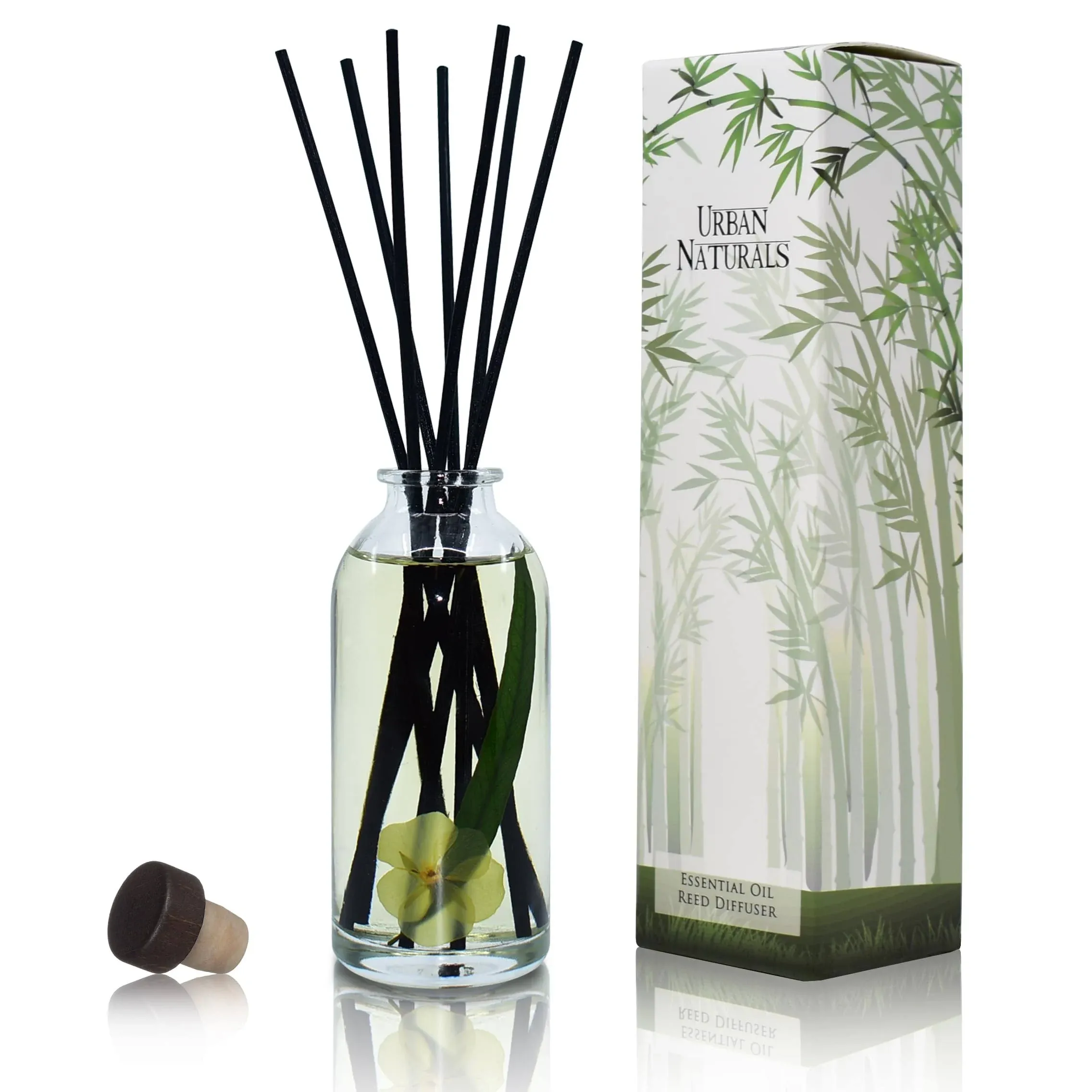 Urban Naturals Lemongrass Verbena Reed Diffuser Scented Sticks Set | Refresh + ...