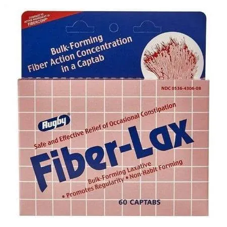 Rugby Fiber Lax Polycarbo 500 mg Tablets 60 ea