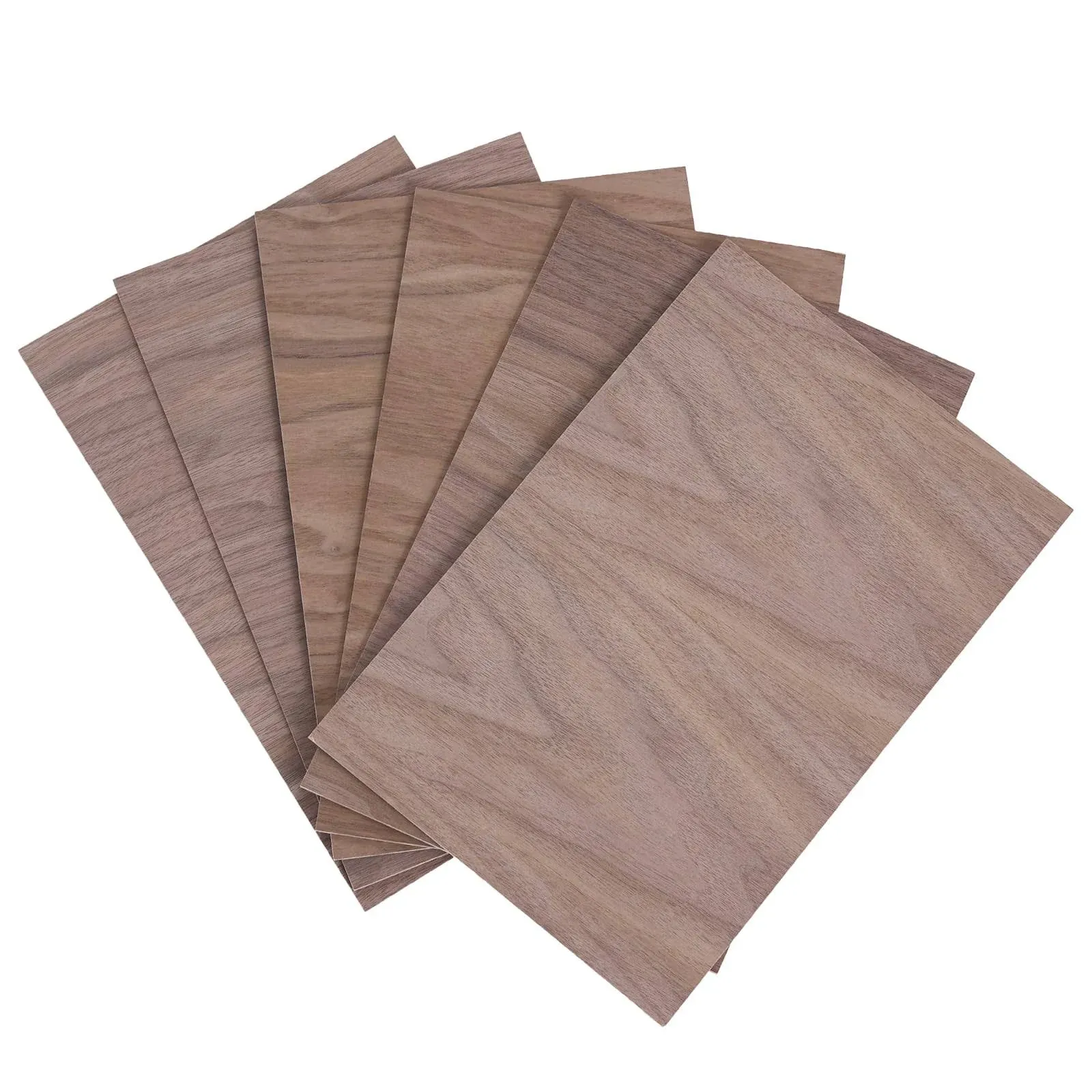 Plywood 6PCS 6mm 1/4 x 12 x 12inch Plywood 6PCS 6mm 12x12INCH Walnut