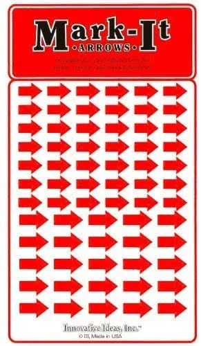 Arrow Shaped Map Dot Stickers - Red 1-Pack