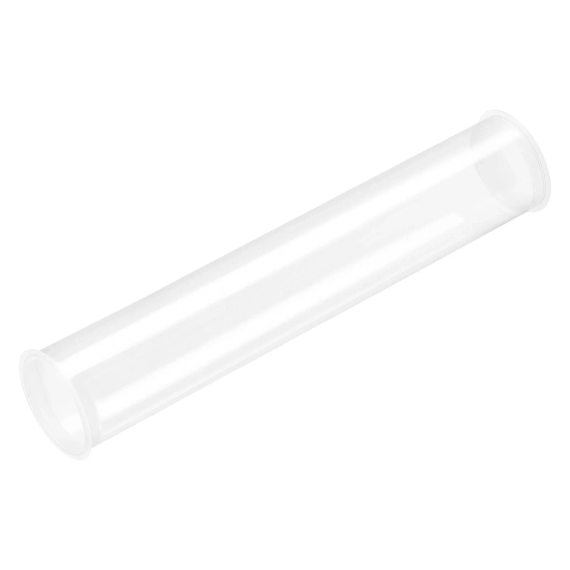 Uxcell Clear Rigid Storage Tubing with White Lids Round Plastic Polycarbonate ...